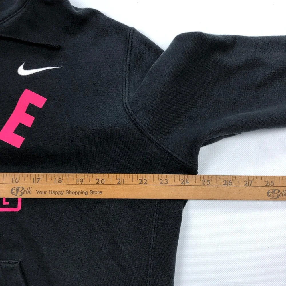 Nike Volleyball Hoodie Womens XL Black Pink Graphic Pullover CJ1789